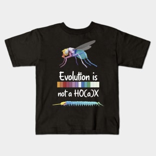 Evolution is not a hoax Hox Genes Similarities Housefly and centipede Kids T-Shirt